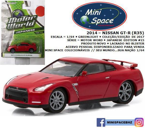 Greenlight 2014 Nissan Gt-r (r35) Cor Vermelho 1/64
