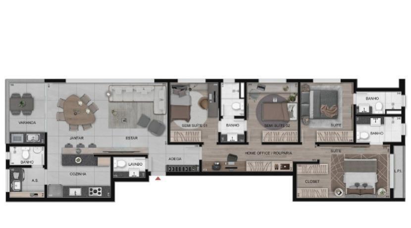 Apartamento, Gutierrez, 4 Quartos, 3 Vagas, 2 Suítes