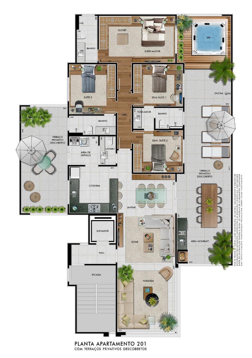Cobertura, Castelo, 5 Quartos, 4 Vagas, 5 Suítes
