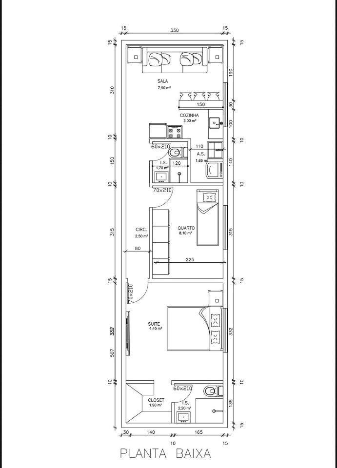 Apartamento, Pedro II, 1 Quarto, 0 Vaga