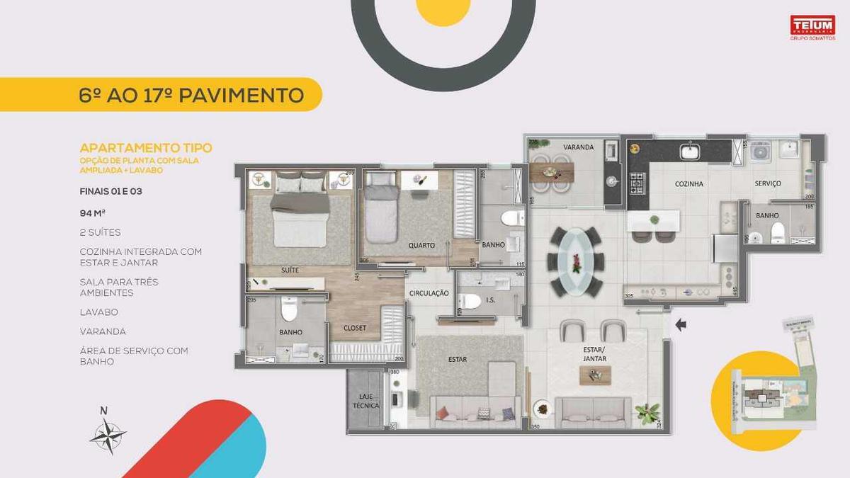 Apartamento, Buritis, 3 Quartos, 2 Vagas