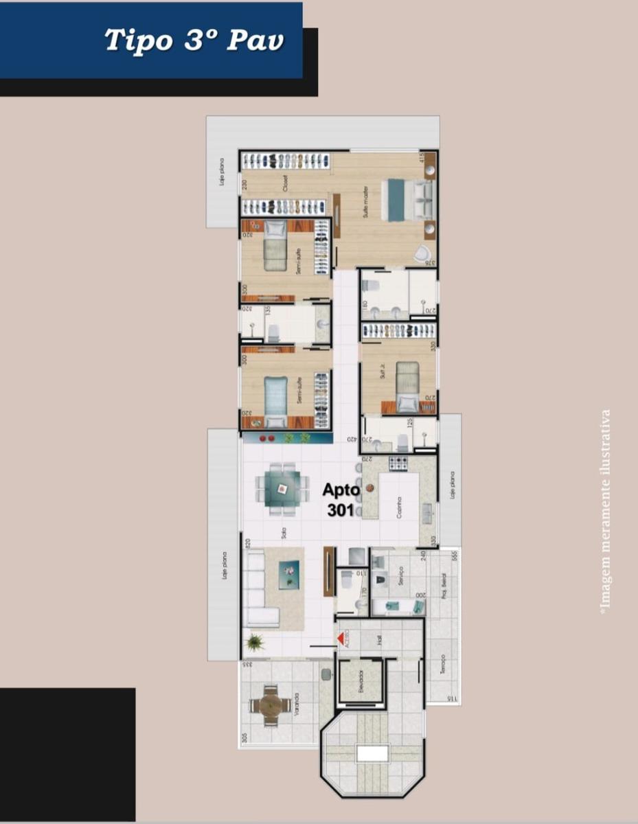 Cobertura, Jaraguá, 4 Quartos, 4 Vagas, 3 Suítes