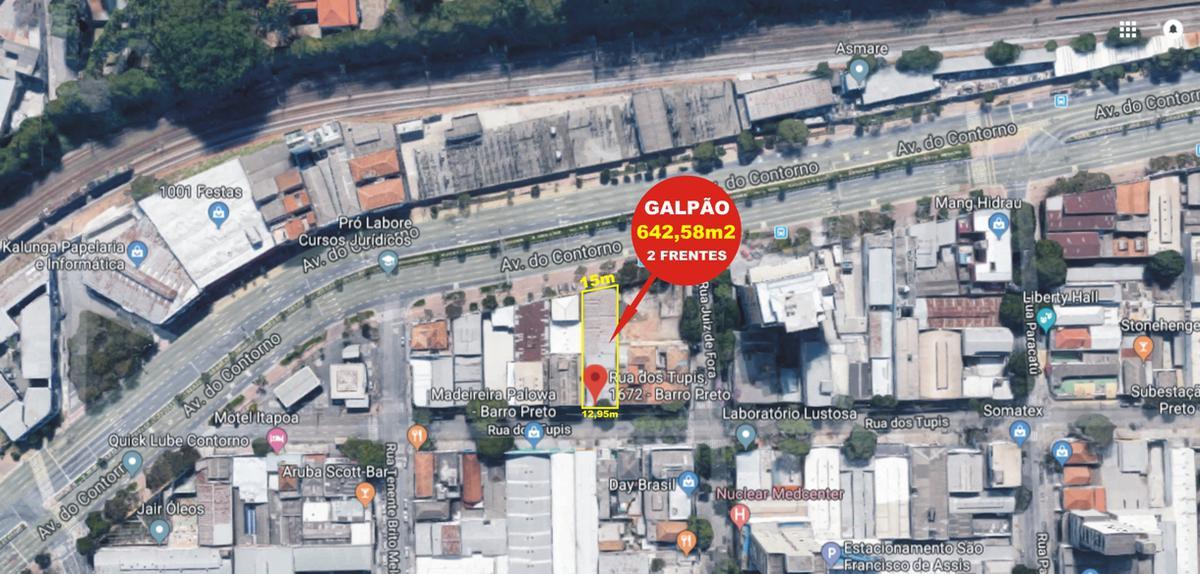 Galpão, Barro Preto, 0 Quarto, 9 Vagas