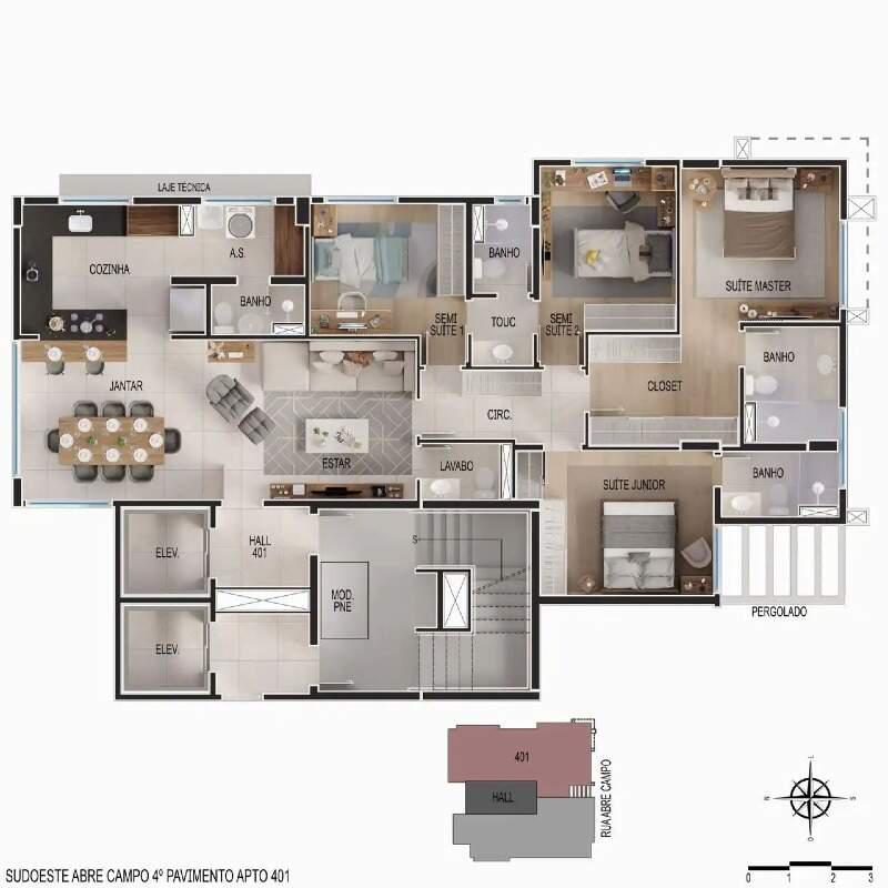 Apartamento, Santo Antônio, 3 Quartos, 2 Vagas, 1 Suíte