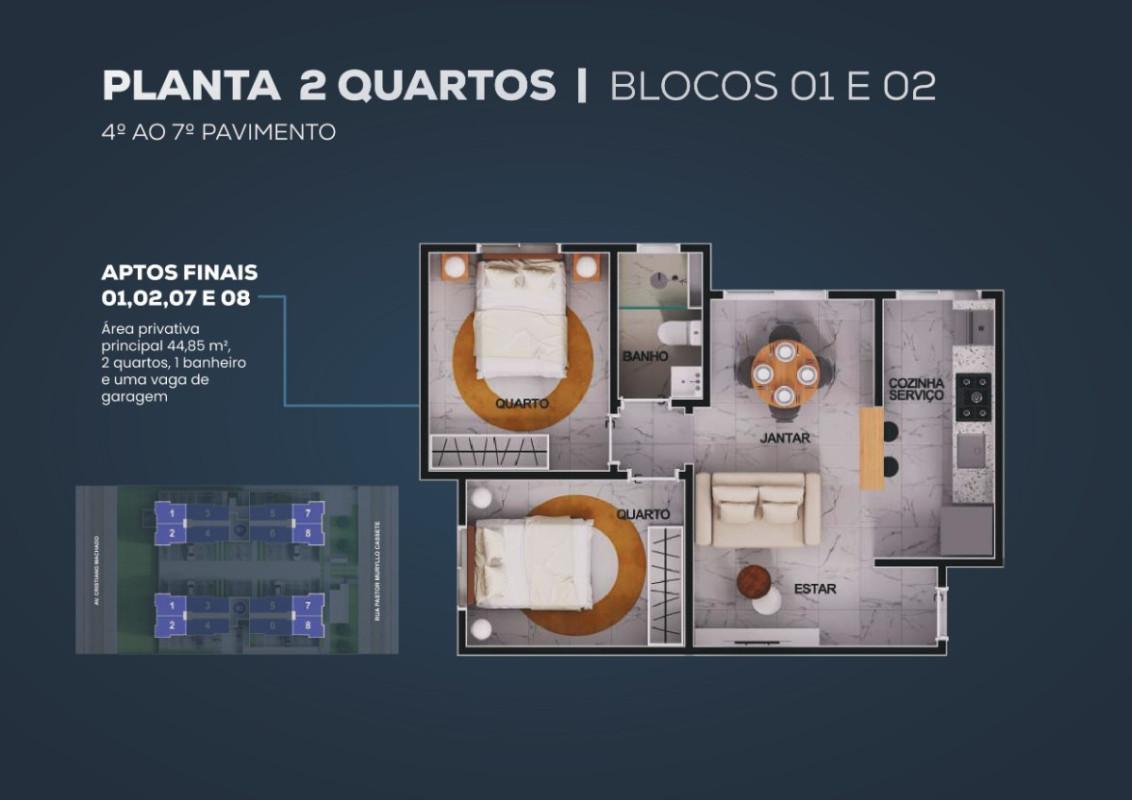 Cobertura, São Bernardo, 2 Quartos, 1 Vaga