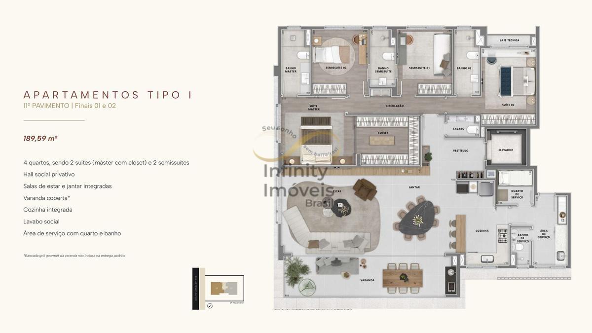 Apartamento, Lourdes, 4 Quartos