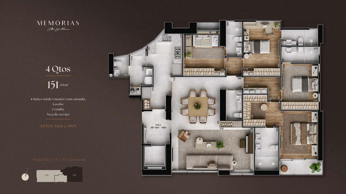 Apartamento, Lourdes, 4 Quartos, 3 Vagas, 2 Suítes
