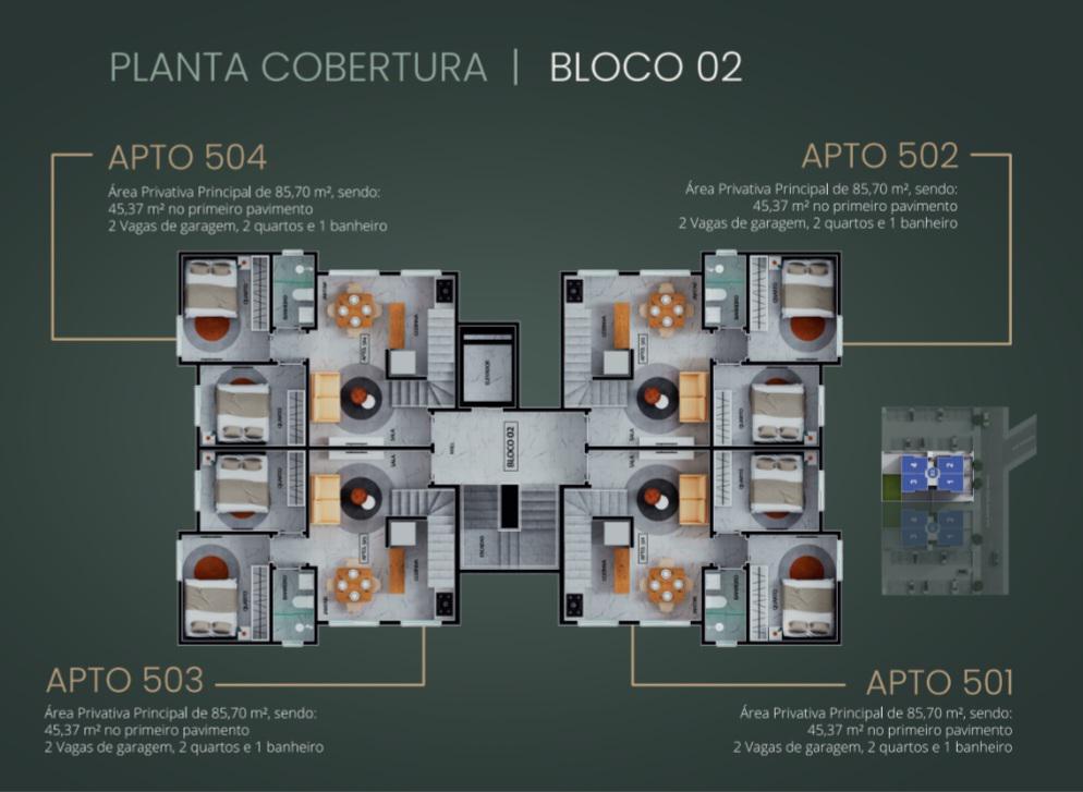 Apartamento, Guarani, 2 Quartos, 1 Vaga