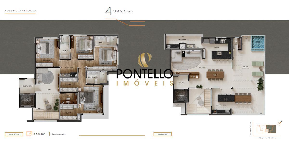 Apartamento, Liberdade, 4 Quartos, 3 Vagas, 2 Suítes