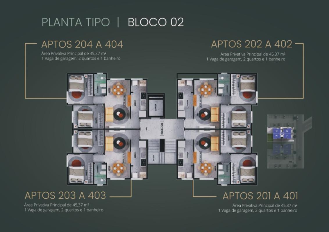 Cobertura, Minaslândia (p Maio), 2 Quartos, 2 Vagas