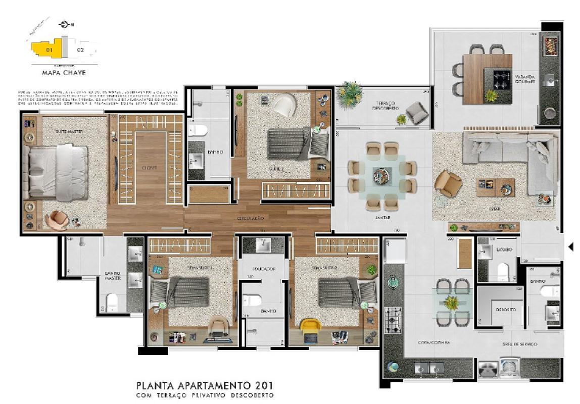 Apartamento, Grajaú, 4 Quartos, 3 Vagas, 3 Suítes