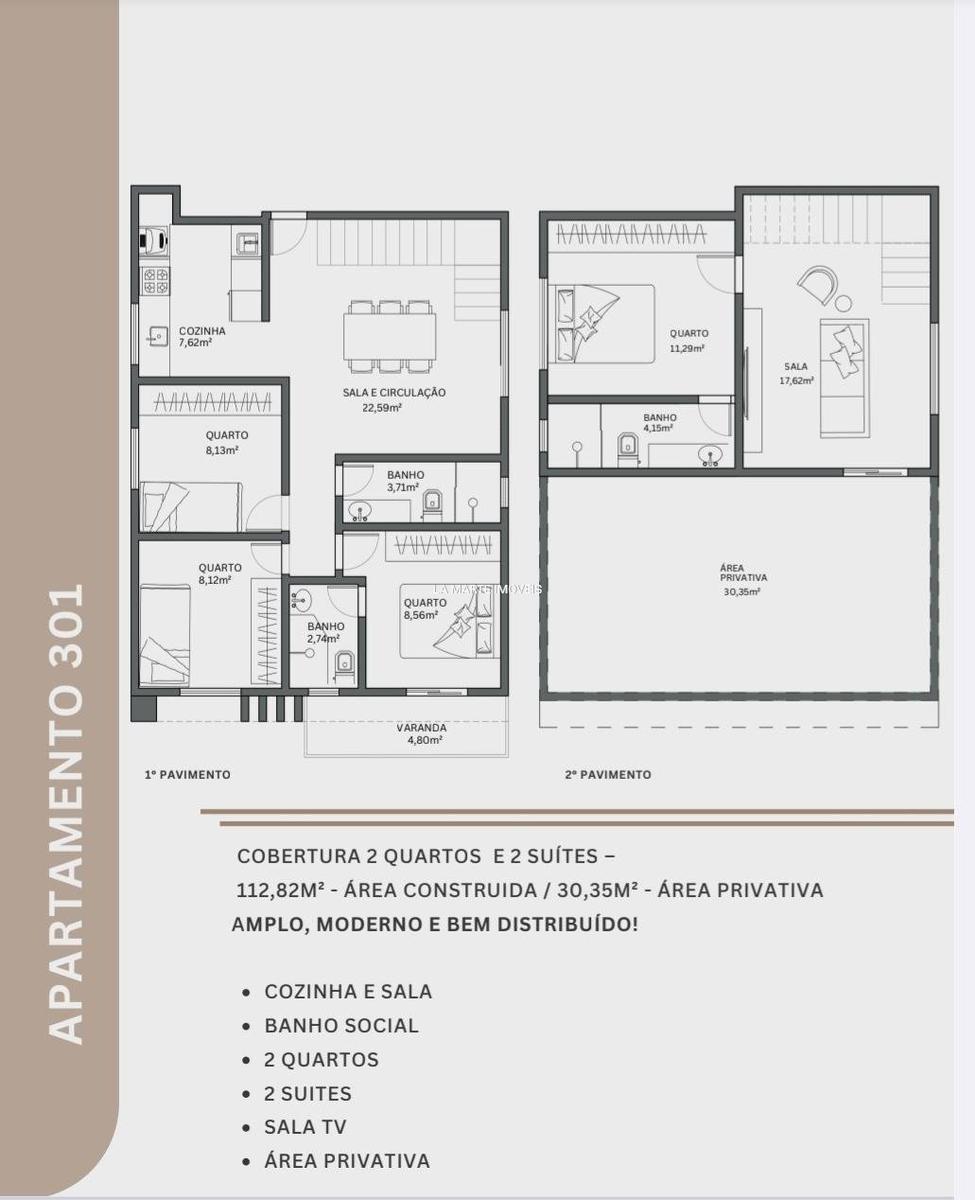 Apartamento, Santa Cruz Industrial, 2 Quartos, 2 Vagas, 2 Suítes