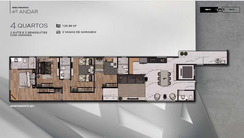 Apartamento, Savassi, 4 Quartos, 2 Vagas, 2 Suítes