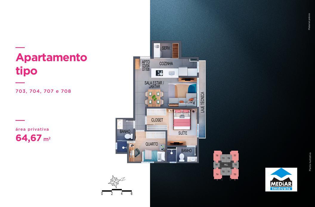 Apartamento, Santa Efigênia, 1 Quarto, 0 Vaga, 1 Suíte