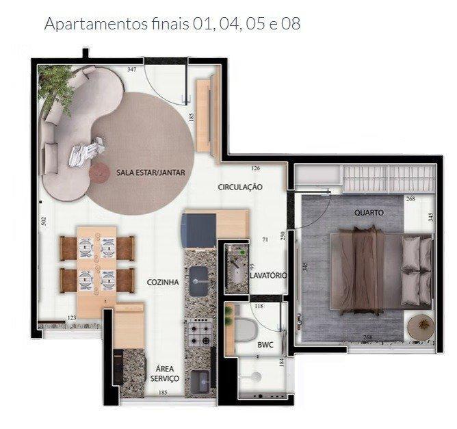 Apartamento, Cidade Nova, 1 Quarto, 1 Vaga, 1 Suíte