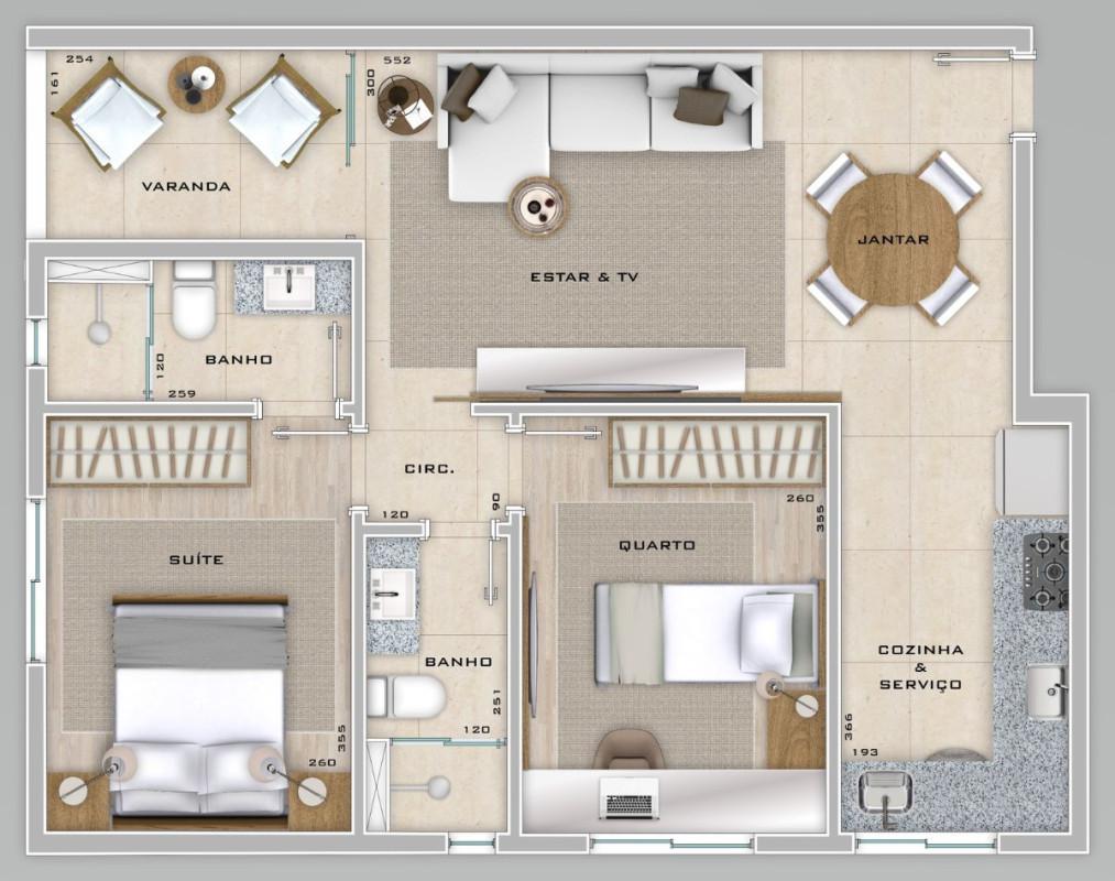 Apartamento, Cidade Nova, 2 Quartos, 2 Vagas, 1 Suíte