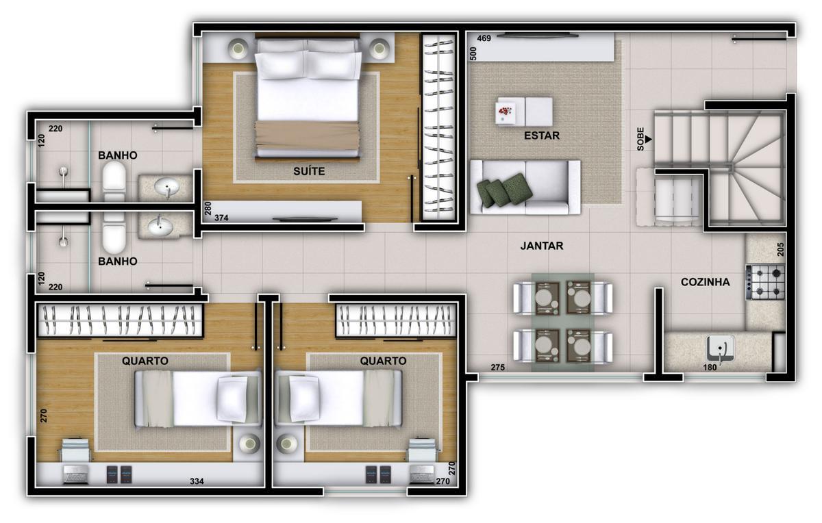 Apartamento, Serra, 3 Quartos, 2 Vagas, 1 Suíte