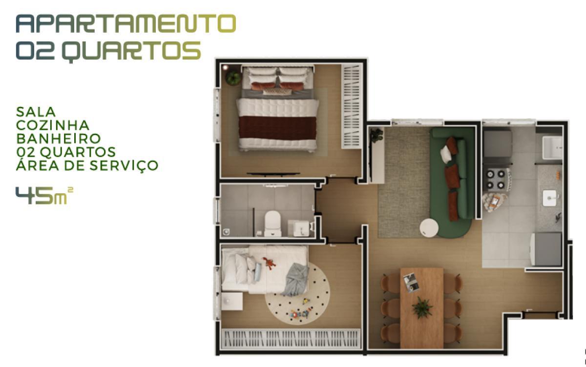 Apartamento, Boa Esperança, 2 Quartos, 1 Vaga