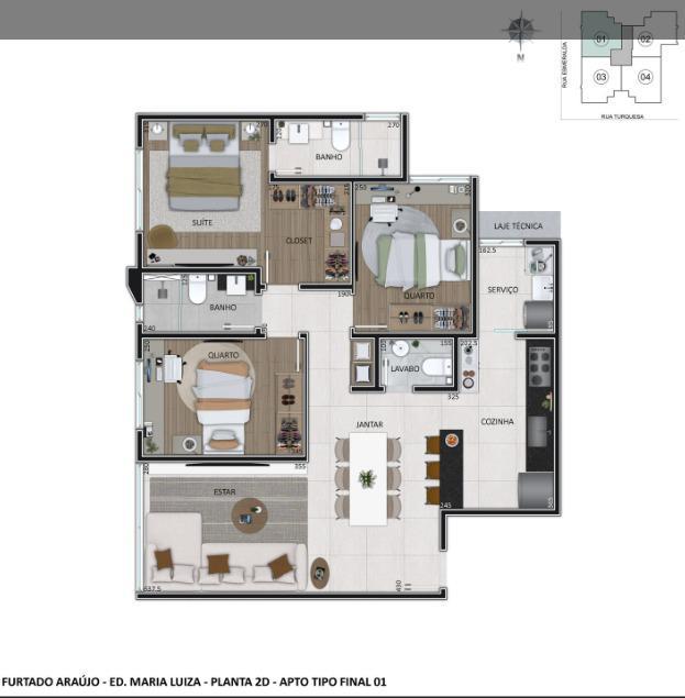 Cobertura, Prado, 4 Quartos, 3 Vagas, 2 Suítes