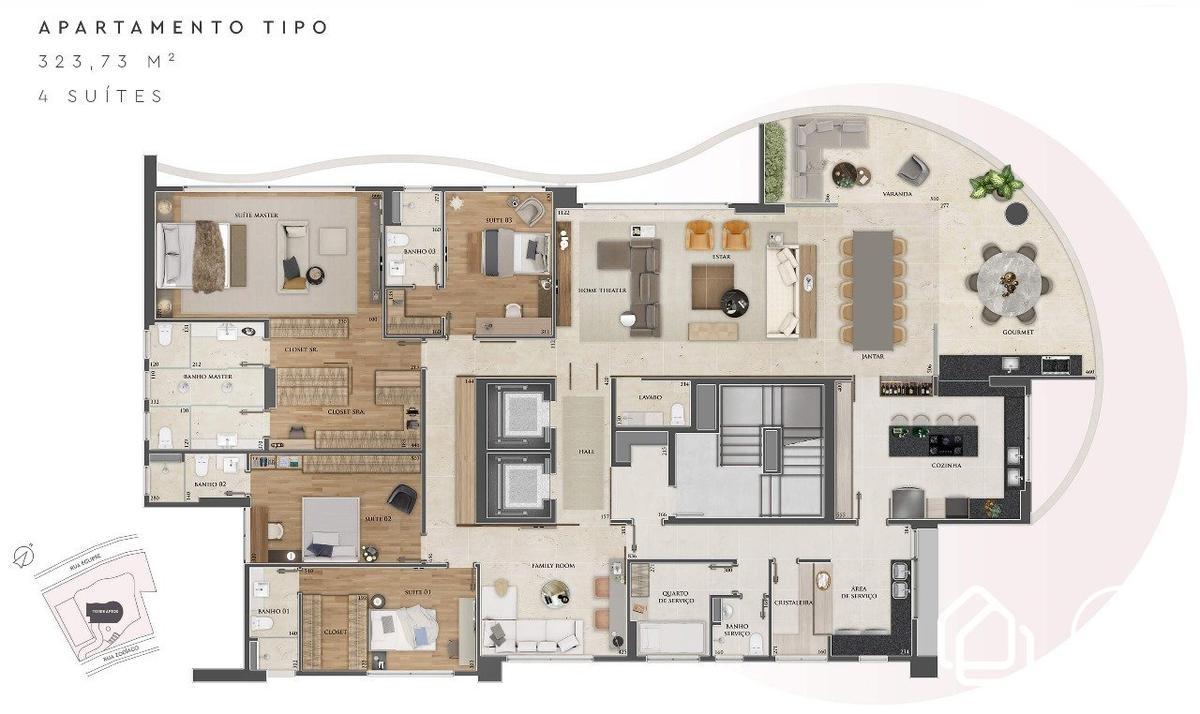 Apartamento, Santa Lúcia, 4 Quartos, 4 Vagas, 4 Suítes