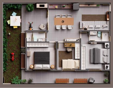 Apartamento, Cabral, 3 Quartos, 2 Vagas, 1 Suíte
