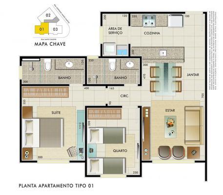 Cobertura, Manacás, 2 Quartos, 2 Vagas, 1 Suíte