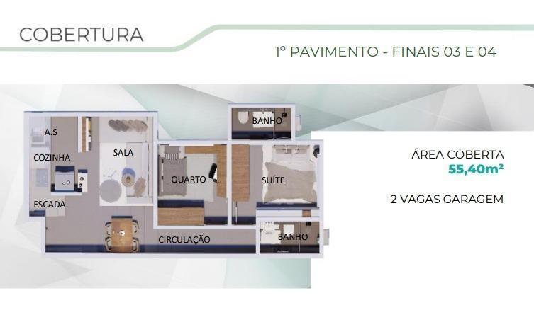 Cobertura, Santa Mônica, 3 Quartos, 2 Vagas, 1 Suíte