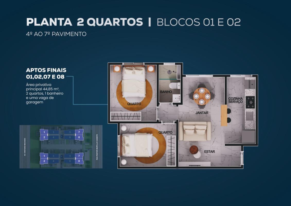 Apartamento, São Bernardo, 2 Quartos, 1 Vaga