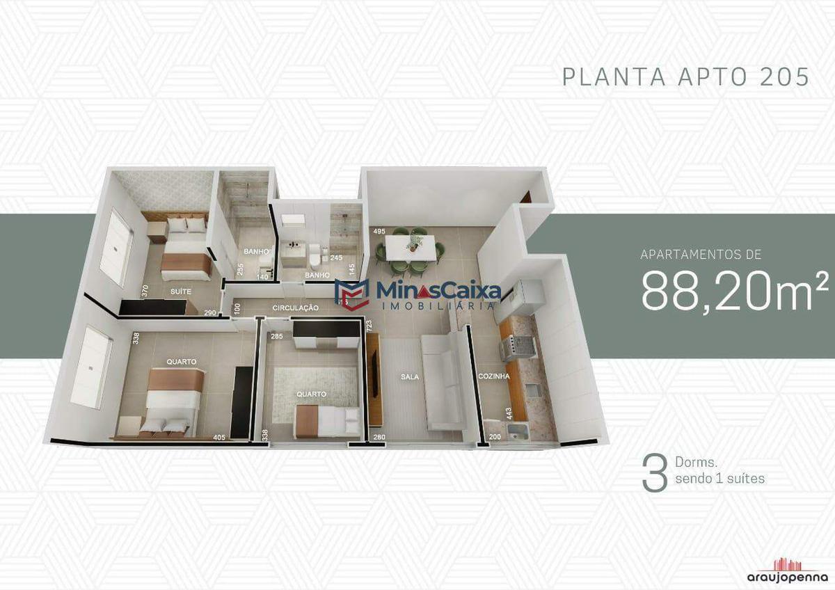 Apartamento, Vila dos Técnicos, 2 Quartos, 1 Vaga, 1 Suíte