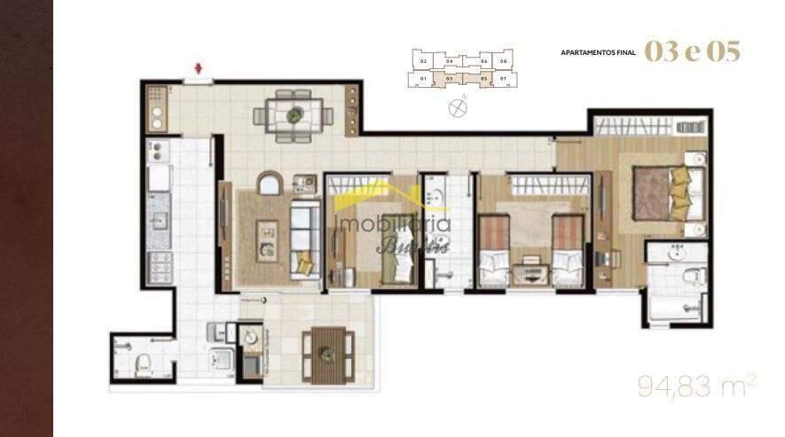 Apartamento, Vila da Serra, 3 Quartos, 2 Vagas, 1 Suíte