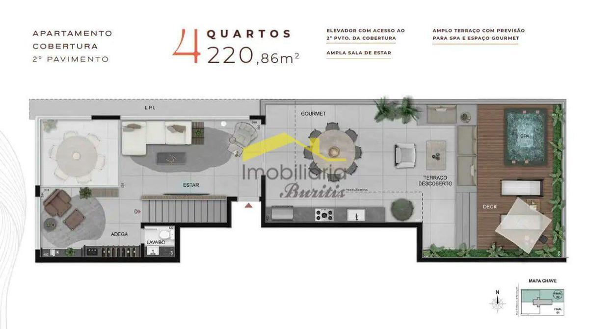 Cobertura, Gutierrez, 4 Quartos, 3 Vagas, 2 Suítes