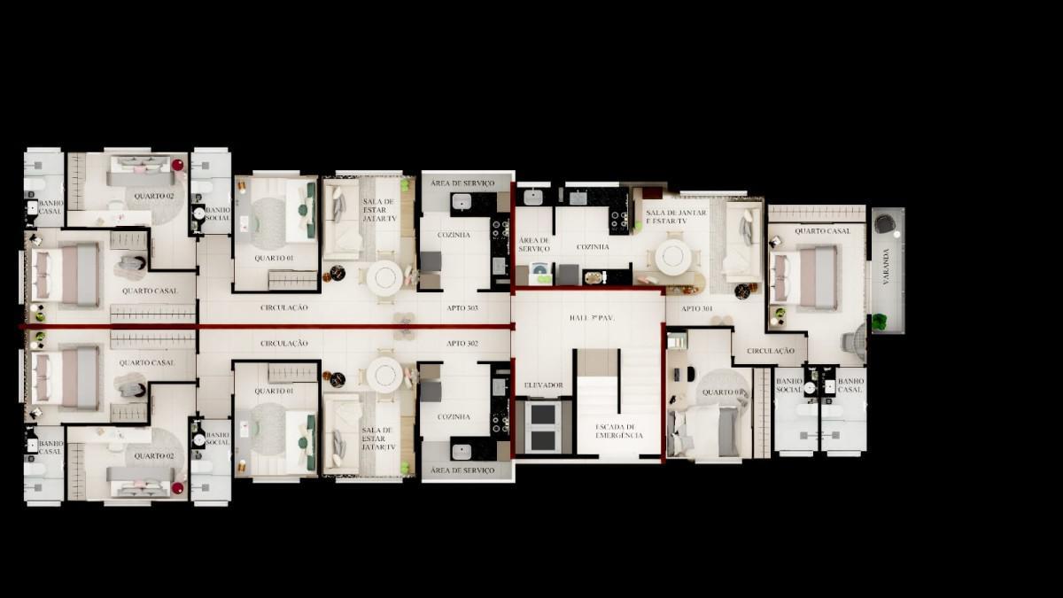 Apartamento, Riacho das Pedras, 3 Quartos, 2 Vagas, 1 Suíte