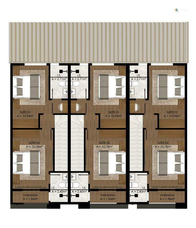 Casa, Novo Centro, 2 Quartos, 2 Vagas, 2 Suítes
