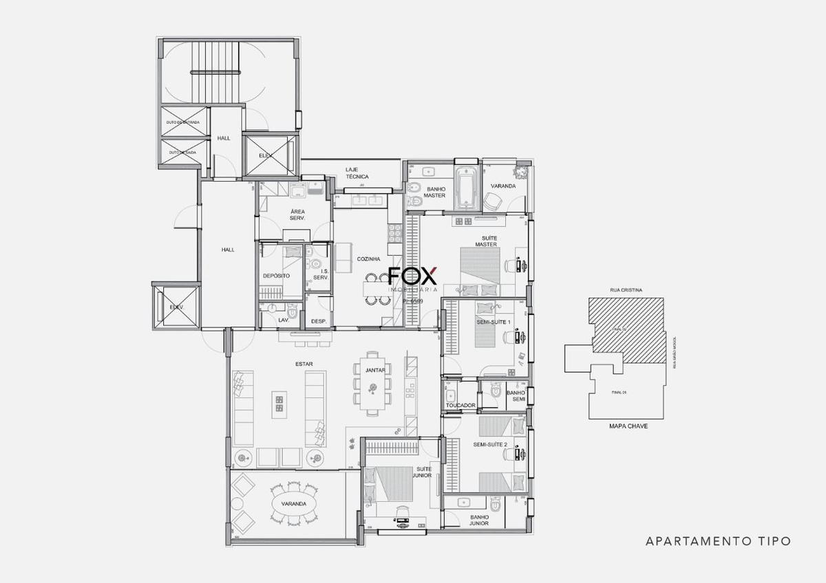 Apartamento, Sion, 4 Quartos, 3 Vagas, 2 Suítes