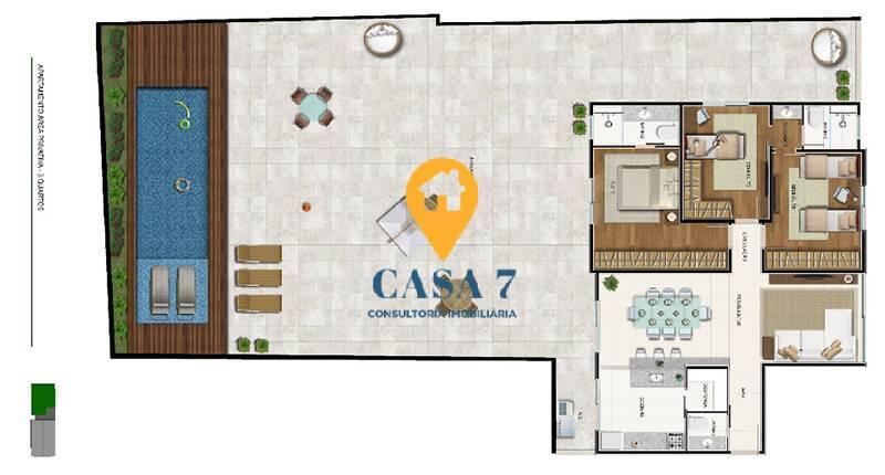 Apartamento, Floresta, 3 Quartos, 2 Vagas, 1 Suíte