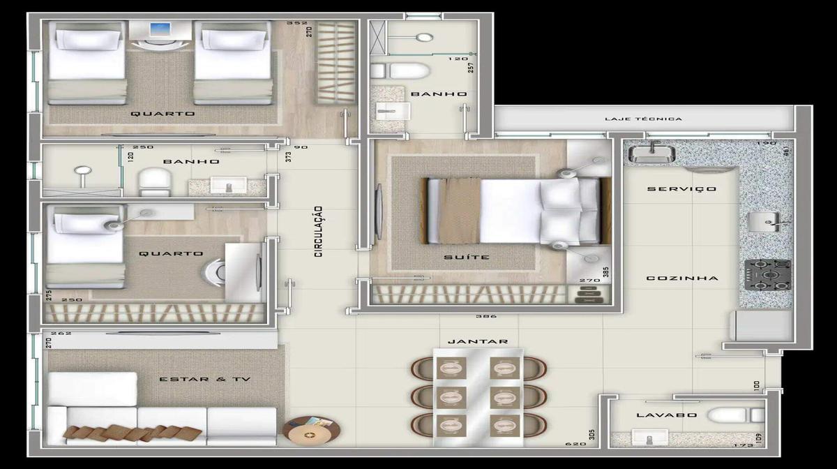 Apartamento, Sagrada Família, 3 Quartos, 2 Vagas, 1 Suíte
