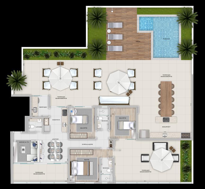 Apartamento, Cruzeiro, 3 Quartos, 2 Vagas, 1 Suíte