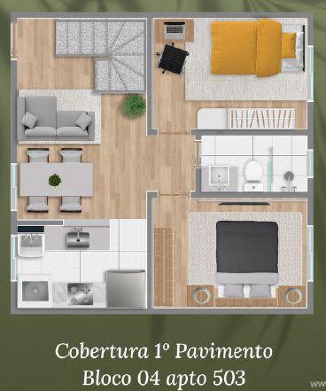 Cobertura, Paquetá, 2 Quartos, 1 Vaga, 1 Suíte