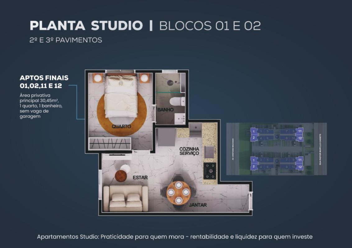 Cobertura, São Bernardo, 2 Quartos, 1 Vaga