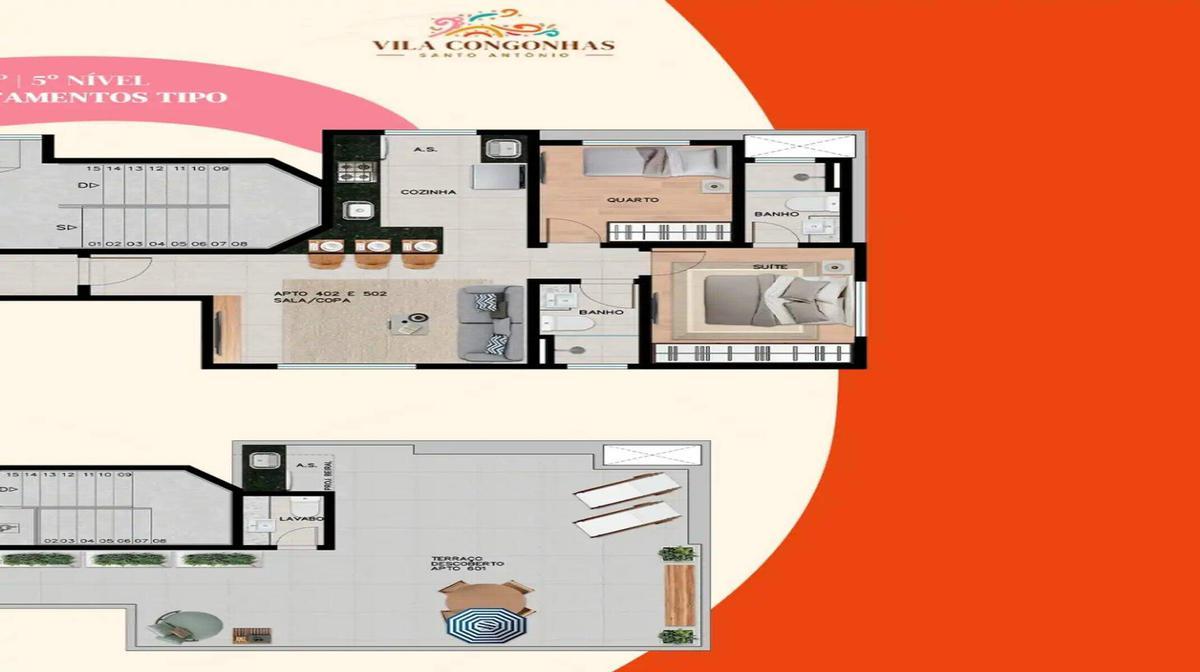 Apartamento, Santo Antônio, 2 Quartos, 1 Vaga, 1 Suíte