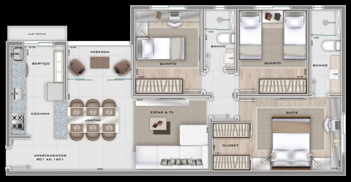 Apartamento, Cidade Nova, 3 Quartos, 2 Vagas, 1 Suíte