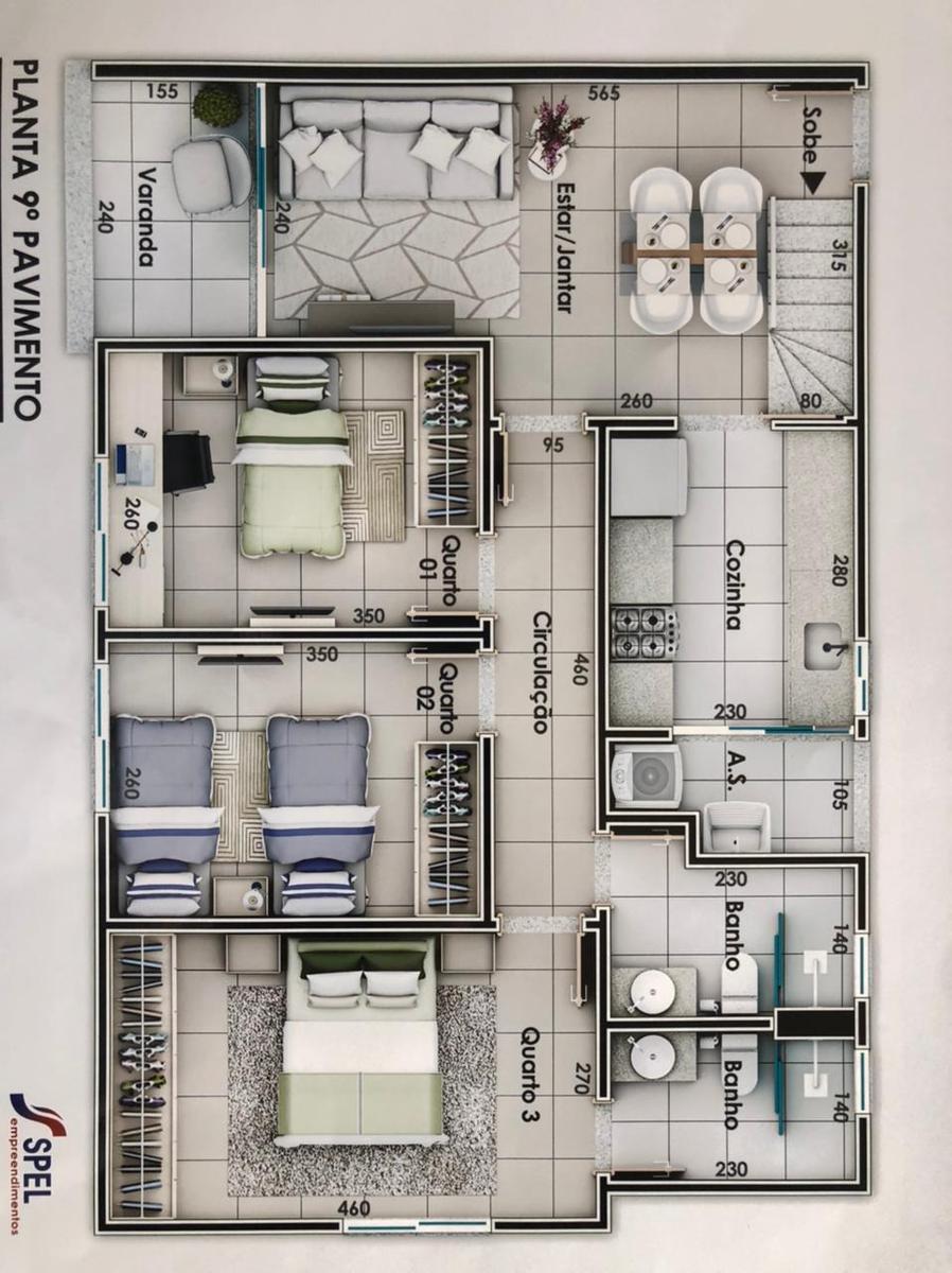 Apartamento, Nova Suíssa, 3 Quartos, 2 Vagas, 1 Suíte