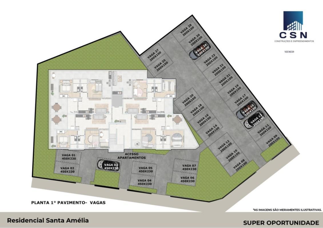 Apartamento, Santa Amélia, 2 Quartos, 1 Vaga, 1 Suíte