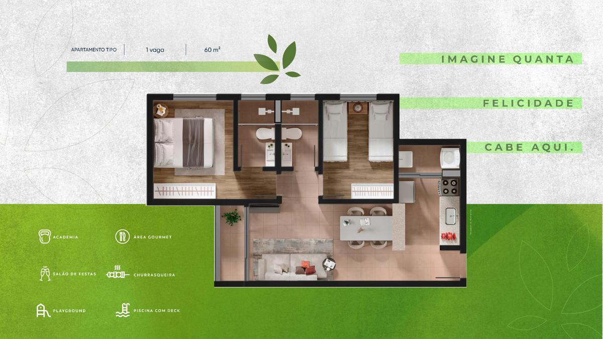 Apartamento, São João Batista (venda Nova), 2 Quartos, 0 Vaga, 1 Suíte