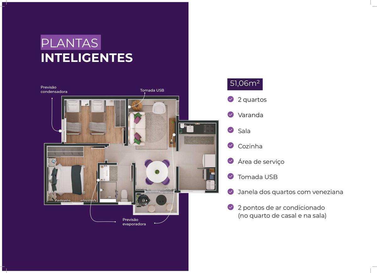 Apartamento, Cabral, 2 Quartos, 1 Vaga