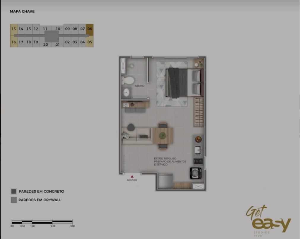 Apartamento, São Cristóvão, 1 Quarto, 0 Vaga, 1 Suíte