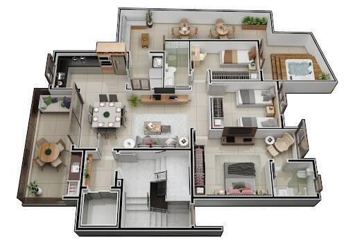 Apartamento, Iguaçu, 3 Quartos, 1 Vaga, 1 Suíte