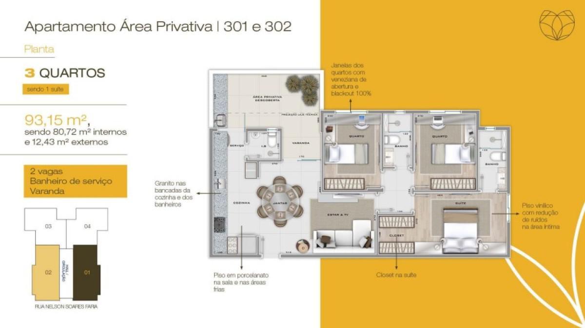 Apartamento, Cidade Nova, 3 Quartos, 2 Vagas, 1 Suíte