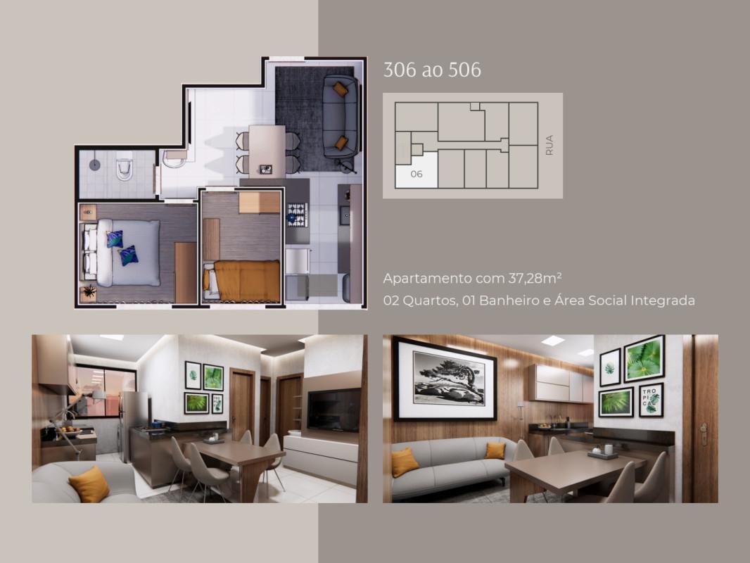 Apart Hotel, União, 2 Quartos, 0 Vaga