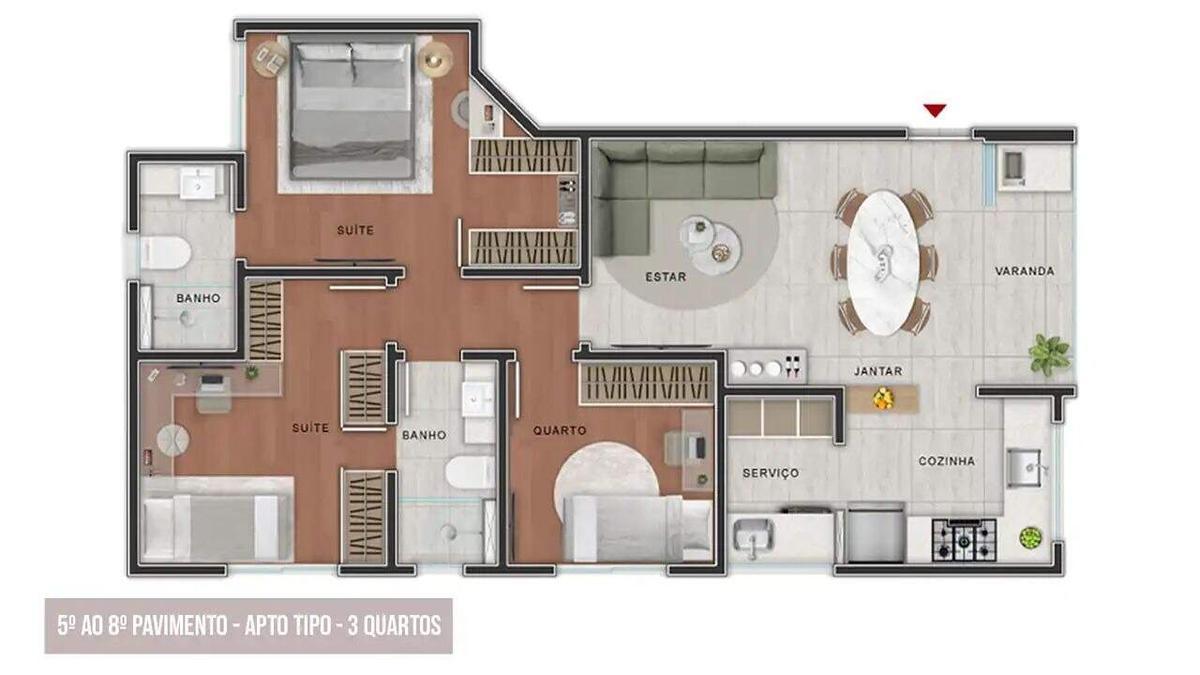 Cobertura, Sion, 3 Quartos, 2 Vagas, 2 Suítes